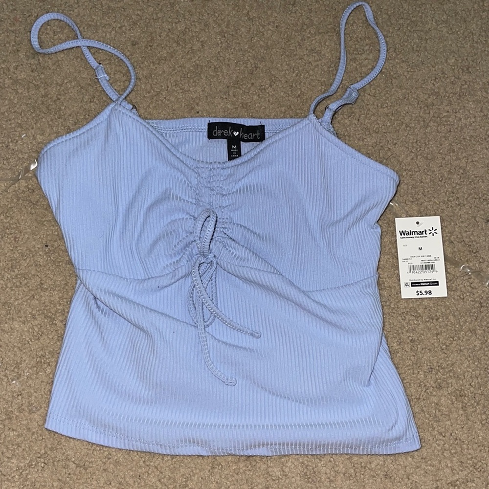 Womens Lavender Rib Tank Size Medium. Adjustable Straps